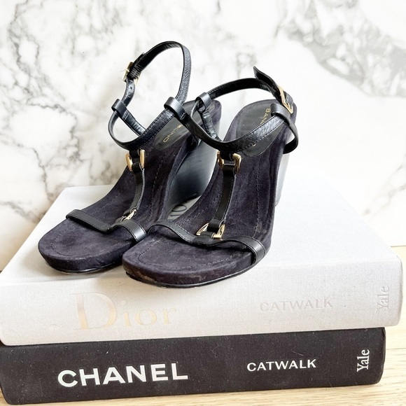 Bandolino Leather Wedge Sandals - Picture 6 of 12